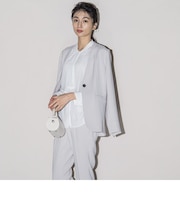 【大きいサイズ】ダブルクロス2WAYジャケット≪手洗い可能/セットアップ対応≫