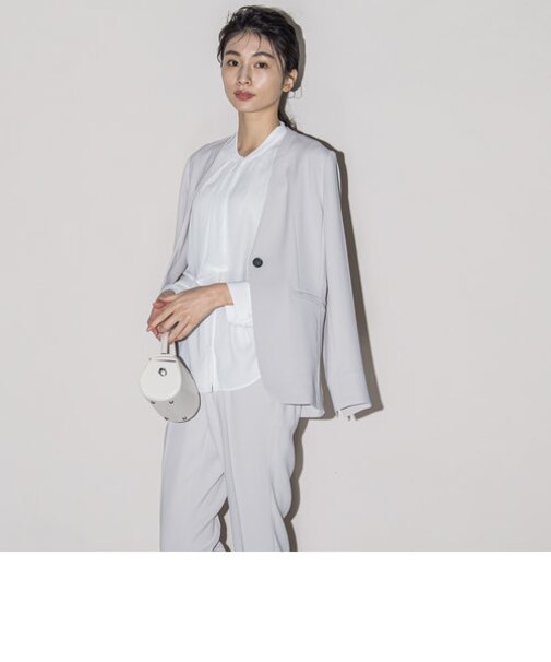 【大きいサイズ】ダブルクロス2WAYジャケット≪手洗い可能/セットアップ対応≫