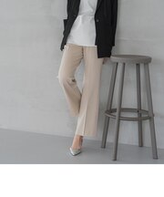 優しい履き心地アルガン2WAYセミフレアパンツ≪洗濯機で洗える/セットアップ対応≫