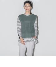 【大きいサイズ】マルチwayラメニットジレ≪手洗い可能≫