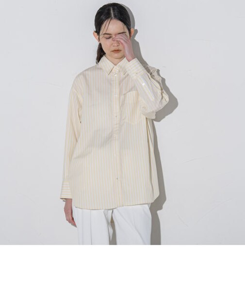 キレイ色ストライプシャツ≪洗濯機で洗える≫