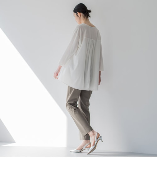 【大きいサイズ】フレアシルエットカットソー≪洗濯機で洗える≫