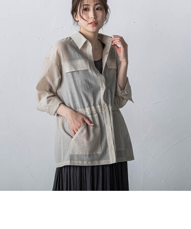 シアーシャツジャケット≪洗濯機で洗える≫