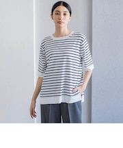 【新色追加/追加生産分入荷】VIS Tシャツニットプルオーバー≪手洗い可能≫