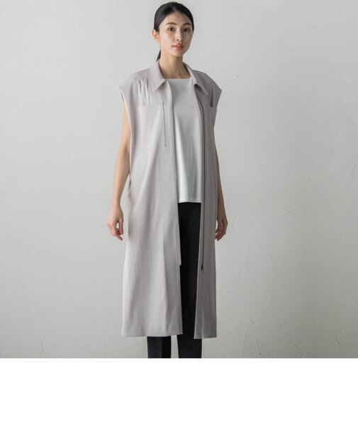 2WAYトリコットジレワンピース≪洗濯機で洗える/防シワ/防透け≫