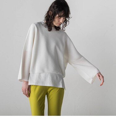 【WEB&一部店舗限定】ワイドスリーブクロップドニットプルオーバー≪手洗い可能≫