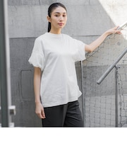 袖シアーカットソー≪洗濯機で洗える/吸水速乾/接触冷感≫