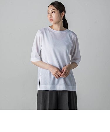 シアーTシャツ≪洗濯機で洗える≫