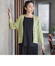 メッシュニットカーディガン≪手洗い可能≫