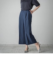 麻調シャンブレーパンツ≪洗濯機で洗える≫