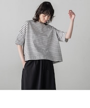 ボーダーカットソー≪洗濯機で洗える/紫外線防止≫