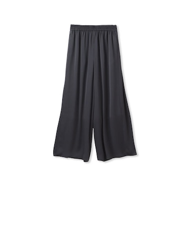 【WEB&一部店舗限定】サテンイージーワイドパンツ≪洗濯機で洗える≫