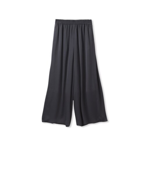 【WEB&一部店舗限定】サテンイージーワイドパンツ≪洗濯機で洗える≫