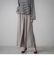 【カタログ掲載】スエードタッチサテンパンツ≪洗濯機で洗える≫