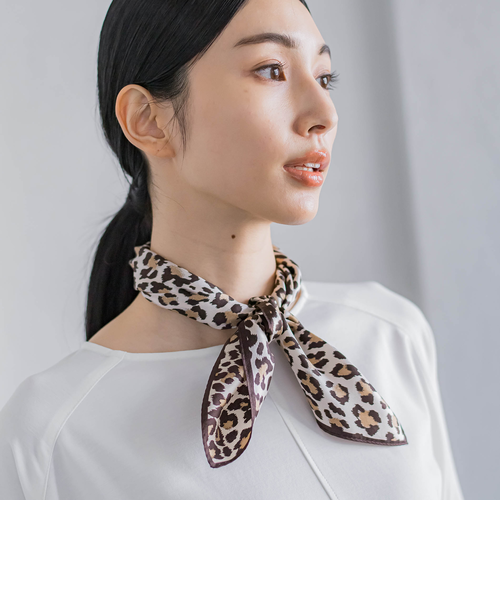 カタログ掲載】レオパード柄シルクスカーフ｜ラエフの通販｜&mall