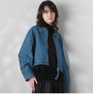 【WEB&一部店舗限定】ショートデニムブルゾン