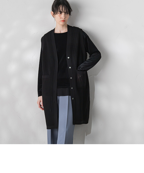 シアトルメッシュニットジレ≪手洗い可能≫