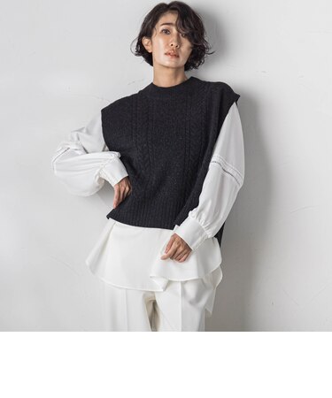 【大きいサイズ】HAMILTONニットベスト≪手洗い可能≫