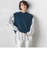 【大きいサイズ】HAMILTONニットベスト≪手洗い可能≫