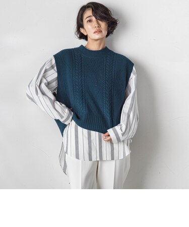 【大きいサイズ】HAMILTONニットベスト≪手洗い可能≫