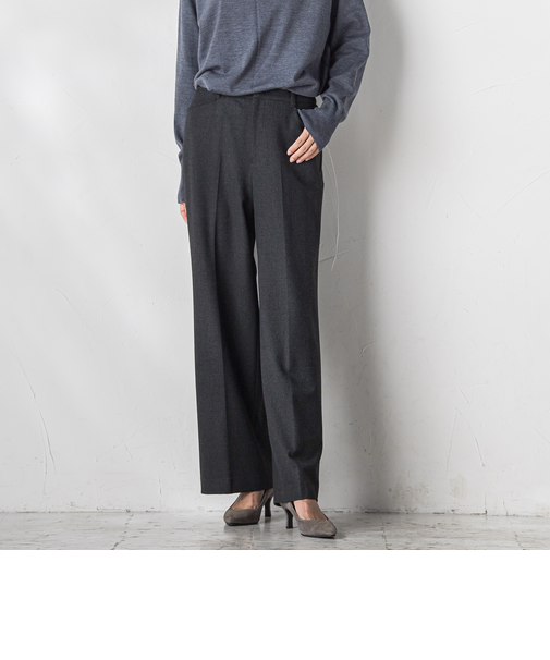 【カタログ掲載】ピクシエスタワイドパンツ≪洗濯機で洗える/セットアップ対応≫