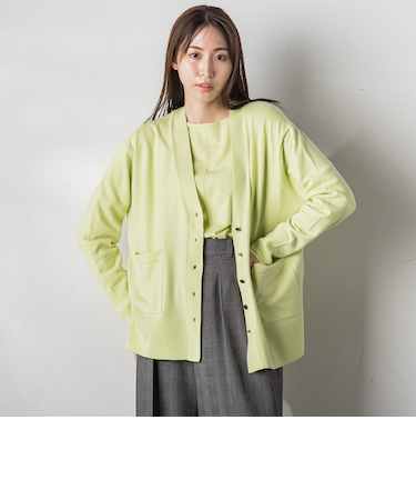 【カタログ掲載】EMPIRE Vネックカーディガン≪手洗い可能≫