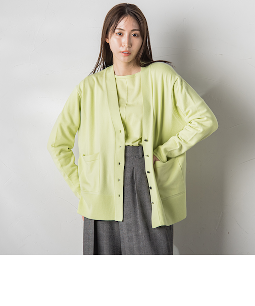 【カタログ掲載】EMPIRE Vネックカーディガン≪手洗い可能≫