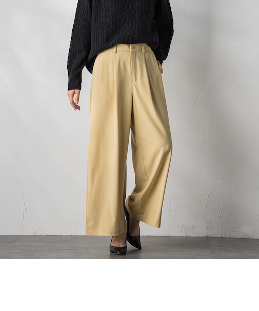 【WEB&一部店舗限定】ピンストライプワイドパンツ