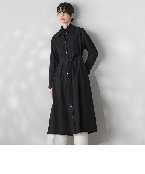 ストレッチタイプライターワンピース≪洗濯機で洗える≫