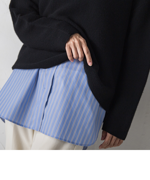 ドッキング天竺カットソー≪洗濯機で洗える≫