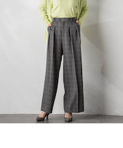 グレンチェックパンツ≪洗濯機で洗える≫