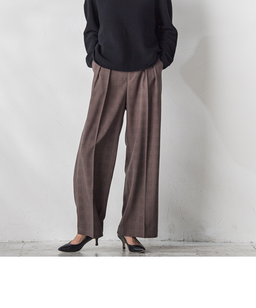 グレンチェックパンツ≪洗濯機で洗える≫