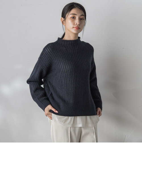 大きいサイズ】メッシュラメニット≪手洗い可能≫｜ラエフの通販