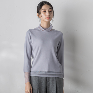 シアータートルリブニット≪手洗い可能≫