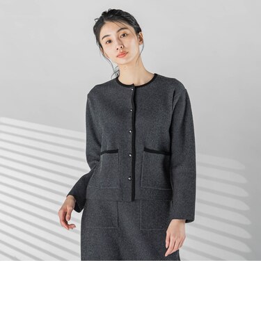 配色トリムニット≪手洗い可能≫