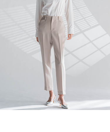 ダブルクロステーパードパンツ≪洗濯機で洗える≫