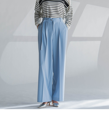 パーフェクトジャージワイドパンツ≪洗濯機で洗える≫