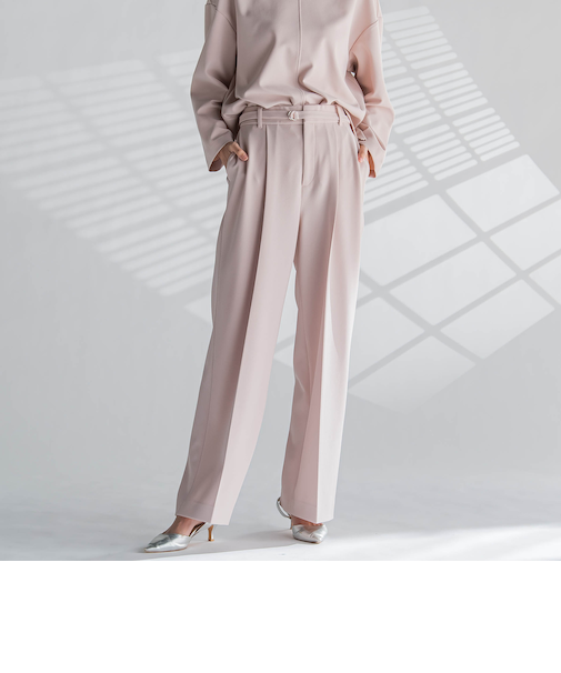 パーフェクトジャージワイドパンツ≪洗濯機で洗える≫