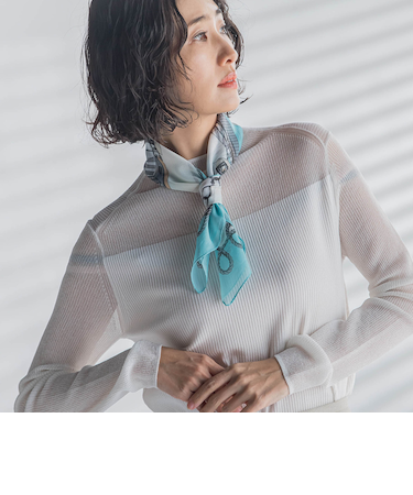 マリンプリントシアースカーフ