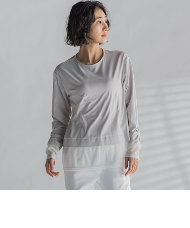 シアードッキングカットソー≪洗濯機で洗える≫