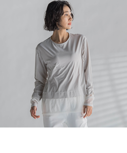 シアードッキングカットソー≪洗濯機で洗える≫