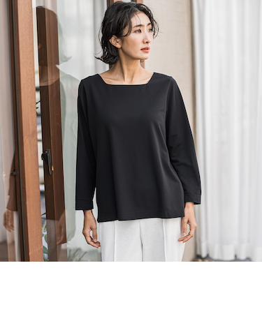 【大きいサイズ】マシュマロポンチカットソー≪洗濯機で洗える≫