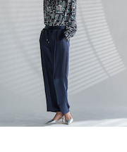 【大きいサイズ】サテンストレートパンツ