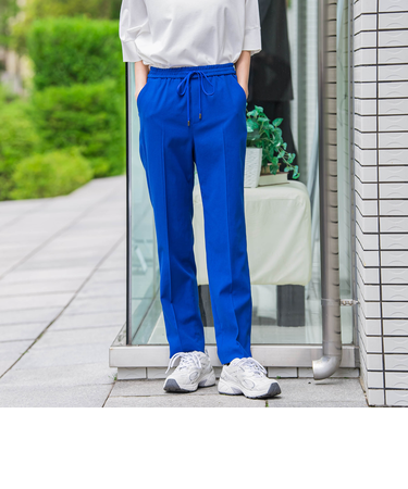 【WEB限定/大きいサイズ】シェルタリングテーパードパンツ≪洗濯機で洗える≫