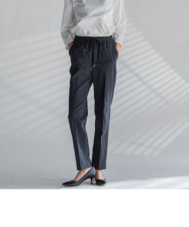 【WEB限定】シェルタリングテーパードパンツ≪洗濯機で洗える≫