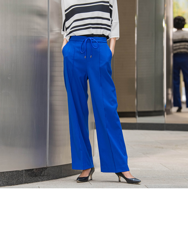 【WEB限定】シェルタリングワイドパンツ≪洗濯機で洗える≫