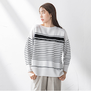 コットンブレンドニット≪手洗い可能≫