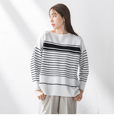コットンブレンドニット≪手洗い可能≫