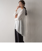 【biyori】”着心地さらっと”万能フレアチュニック≪洗濯機で洗える≫