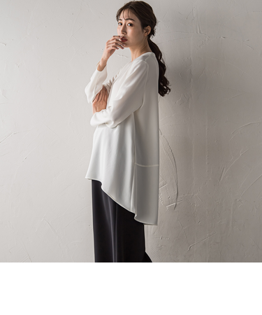 【biyori】”着心地さらっと”万能フレアチュニック≪洗濯機で洗える≫